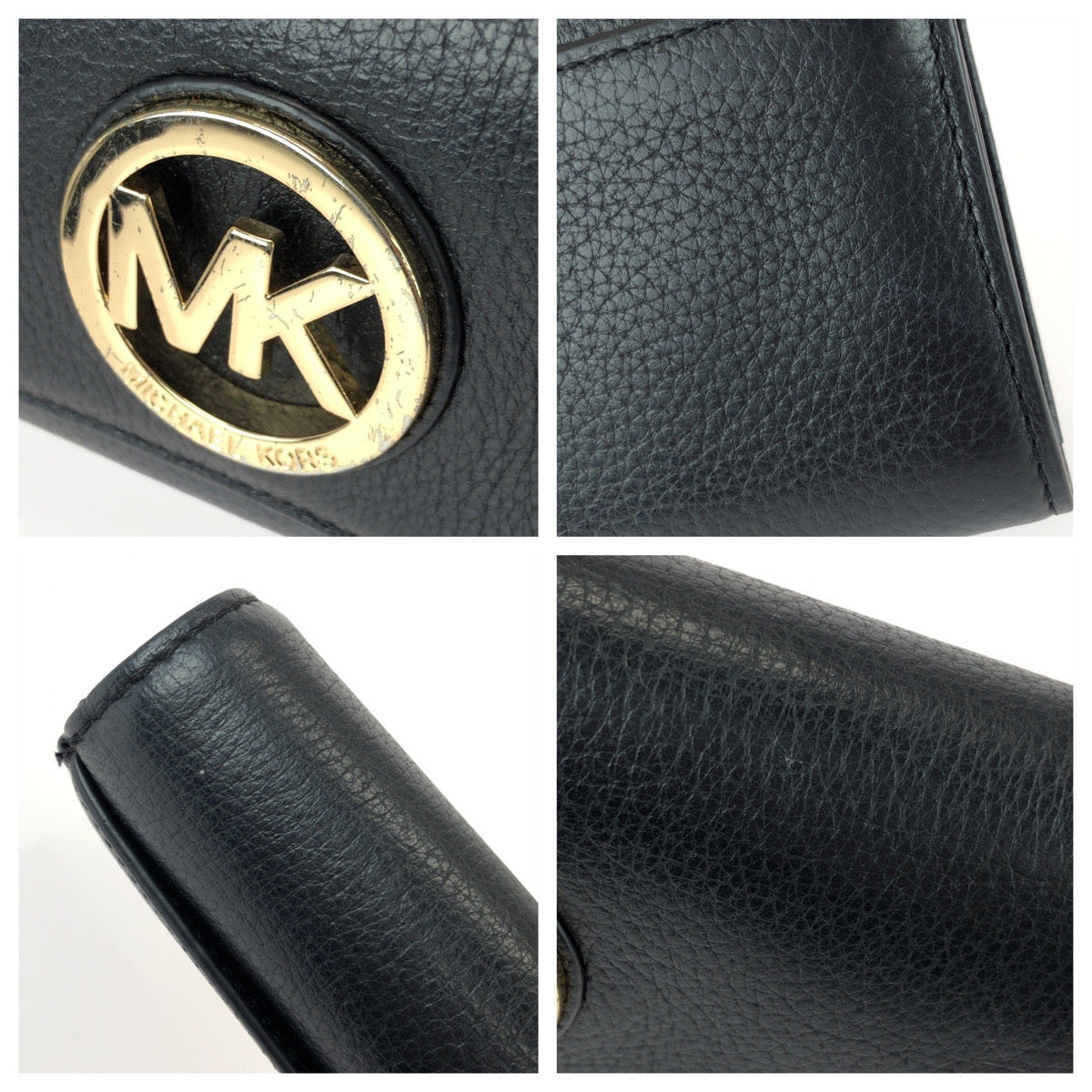 25989
Michael Kors マイケルコース FULTON MKロゴ ブラック 黒 ゴールド金具 レザー 35F0GFTE1L 長財布 ロングウォレット レディース ABP5