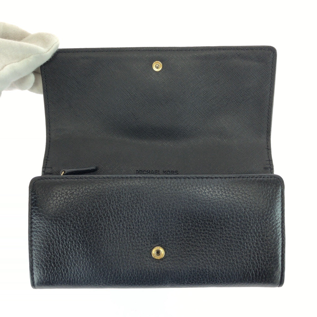 25989
Michael Kors マイケルコース FULTON MKロゴ ブラック 黒 ゴールド金具 レザー 35F0GFTE1L 長財布 ロングウォレット レディース ABP5