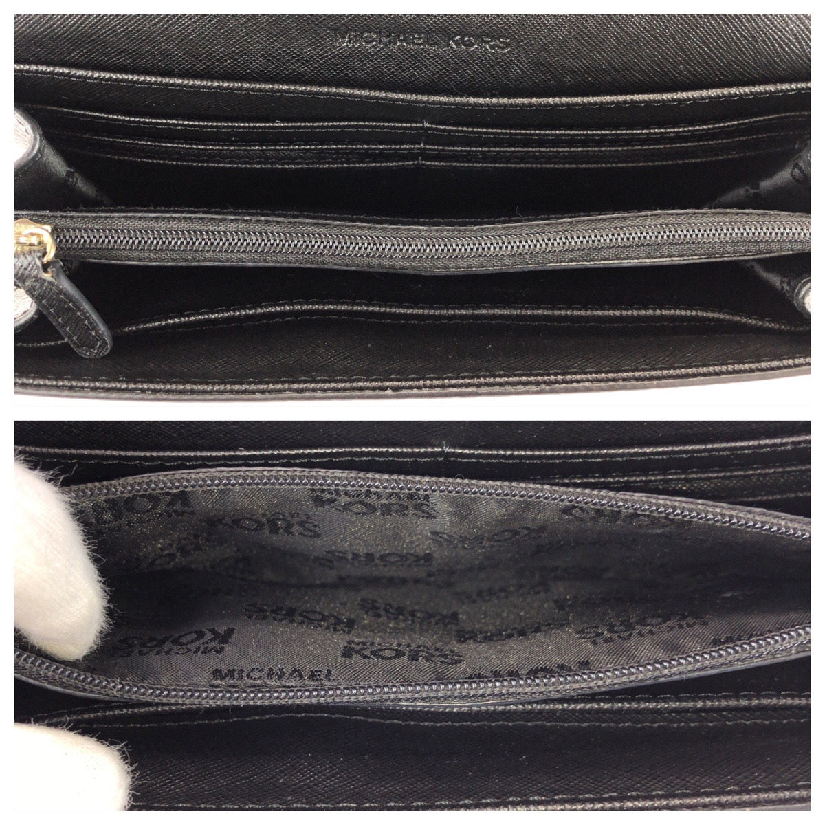 25989
Michael Kors マイケルコース FULTON MKロゴ ブラック 黒 ゴールド金具 レザー 35F0GFTE1L 長財布 ロングウォレット レディース ABP5