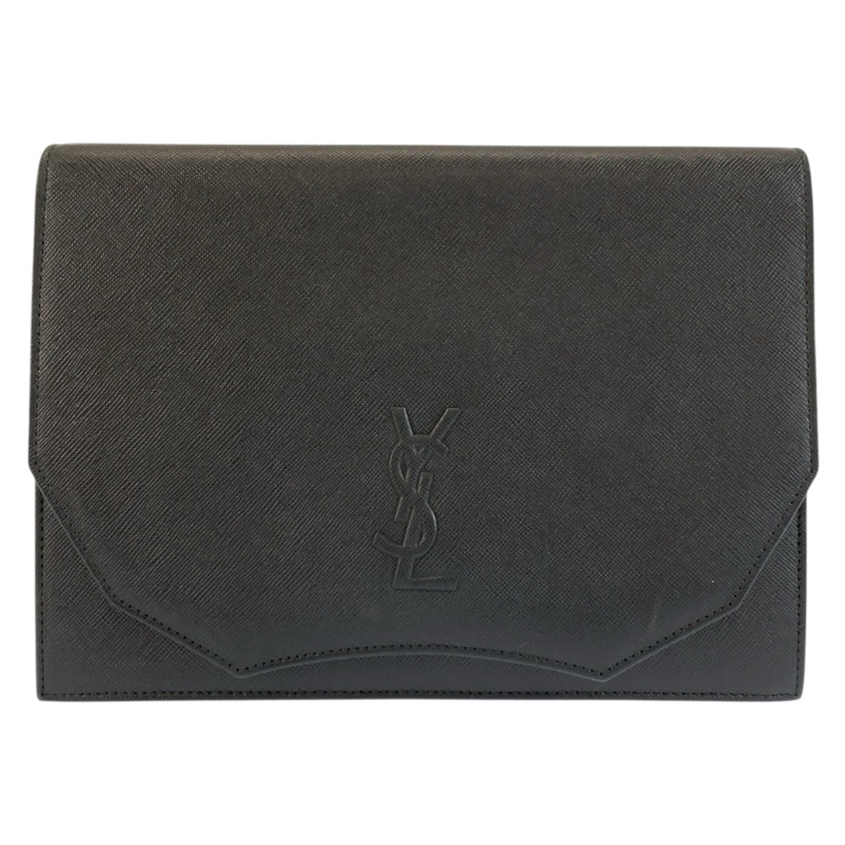 25991
YVES SAINT LAURENT イヴ サンローラン ヴィンテージ YSL ブラック 黒 レザー クラッチバッグ セカンドバッグ レディース A30