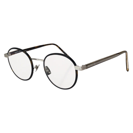 25992
SAINT LAURENT サンローラン ハバナ サイズ49□22-154 ブラウン シルバー金具 プラスチック / メタル SL 125 005 メガネ メガネフレームのみ レディース A14