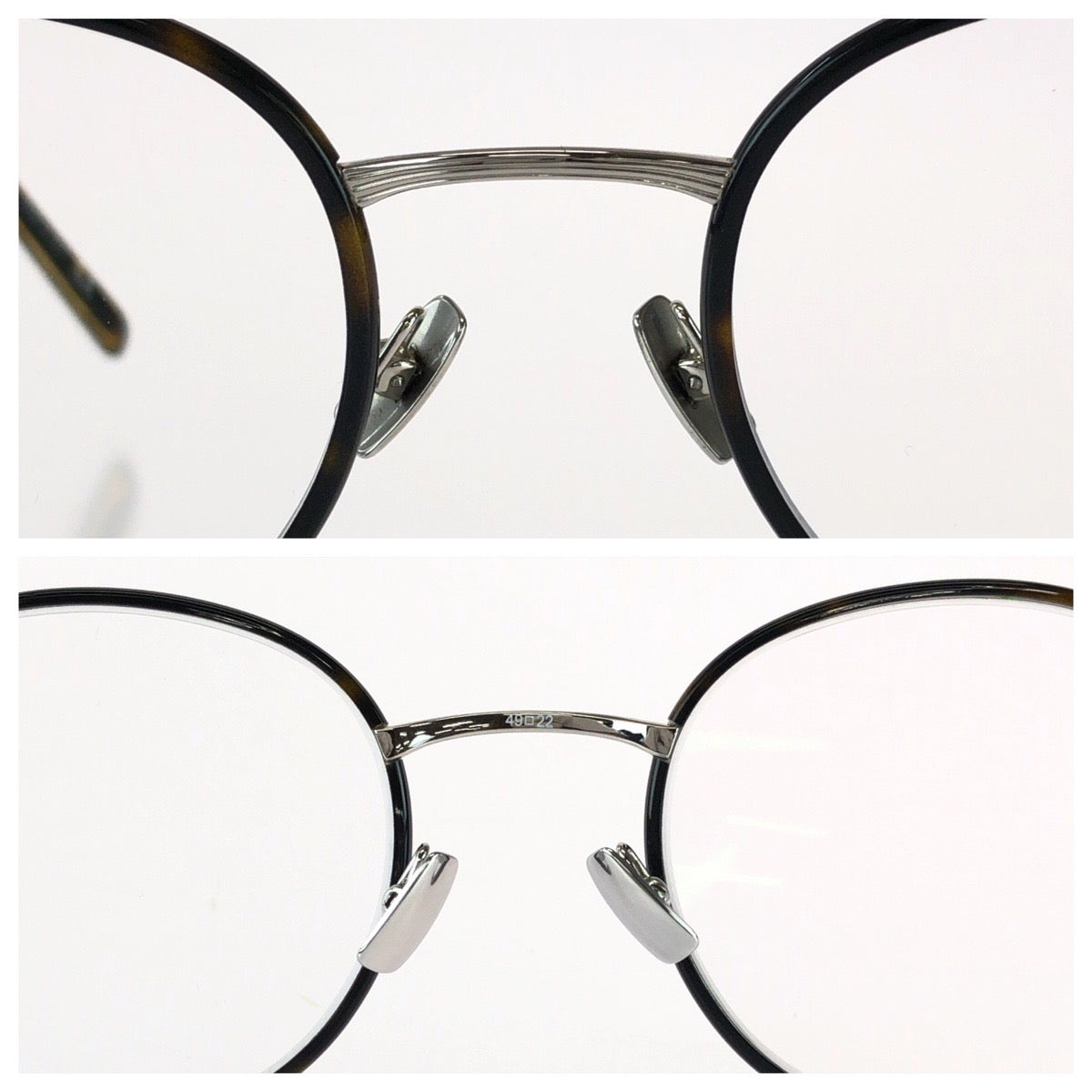 25992
SAINT LAURENT サンローラン ハバナ サイズ49□22-154 ブラウン シルバー金具 プラスチック / メタル SL 125 005 メガネ メガネフレームのみ レディース A14