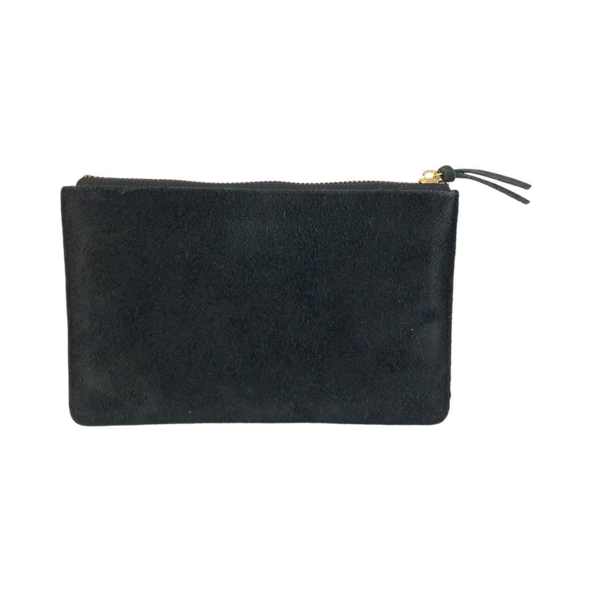 25994
YVES SAINT LAURENT イヴ サンローラン YSL ブラック 黒 ゴールド金具 スウェード ポーチ メイクポーチ 小物入れ レディース AB6