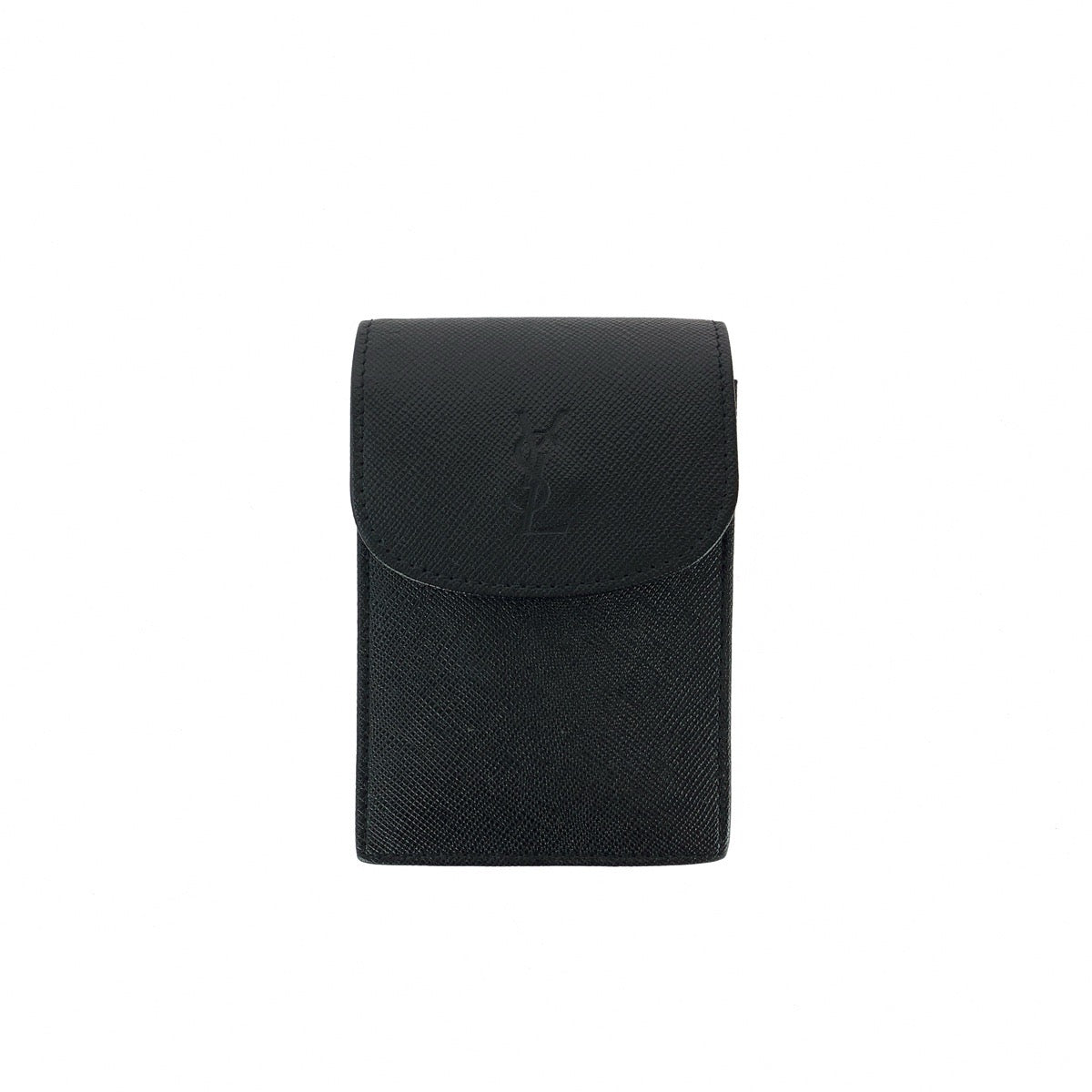 26066
YVES SAINT LAURENT イヴ サンローラン ヴィンテージ ブラック 黒 ゴールド金具 レザー シガレットケース 小物入れ 男女兼用 レディース ABP35