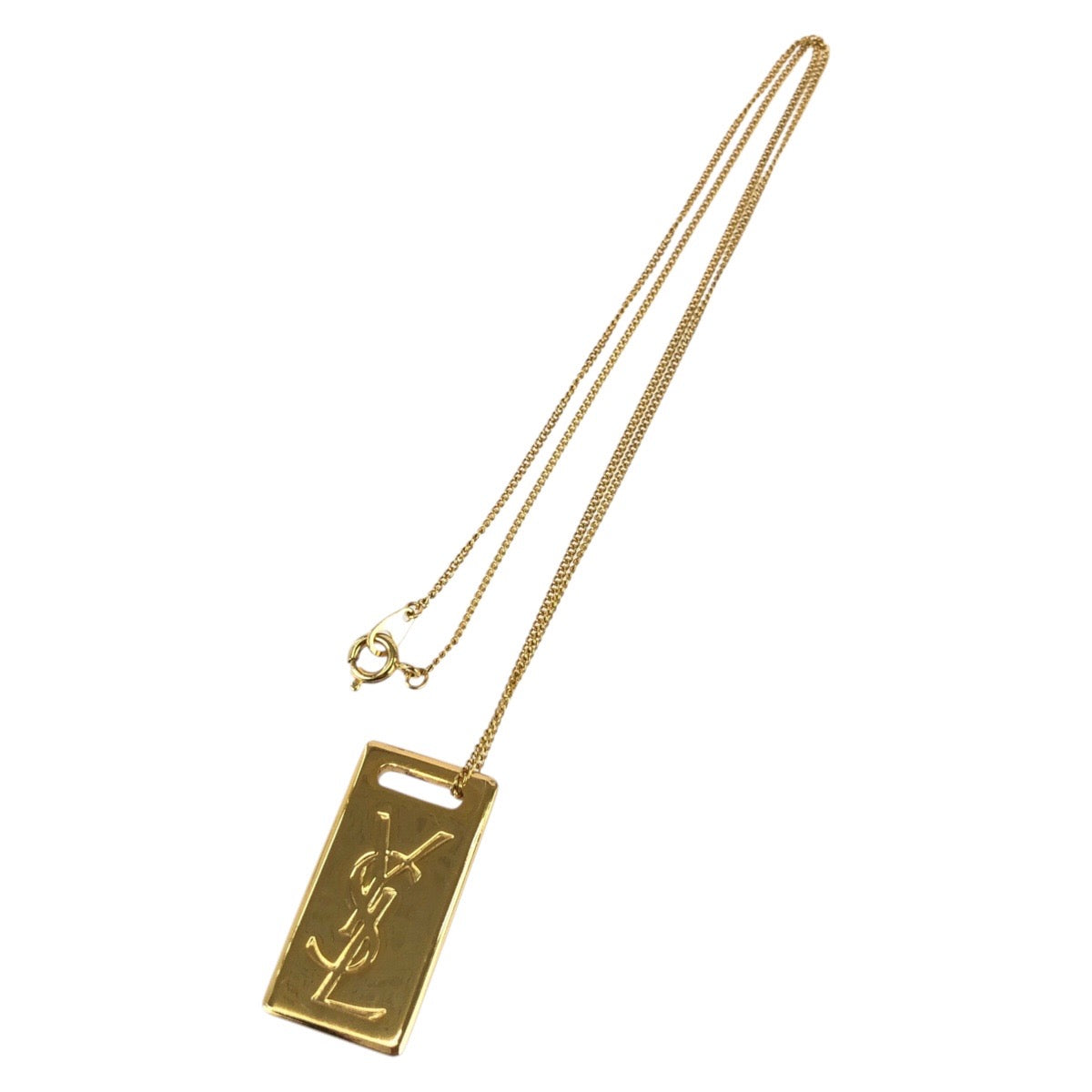 25996
YVES SAINT LAURENT イヴ サンローラン ヴィンテージ YSL ゴールド メッキ / メタル ネックレス 男女兼用 レディース A8