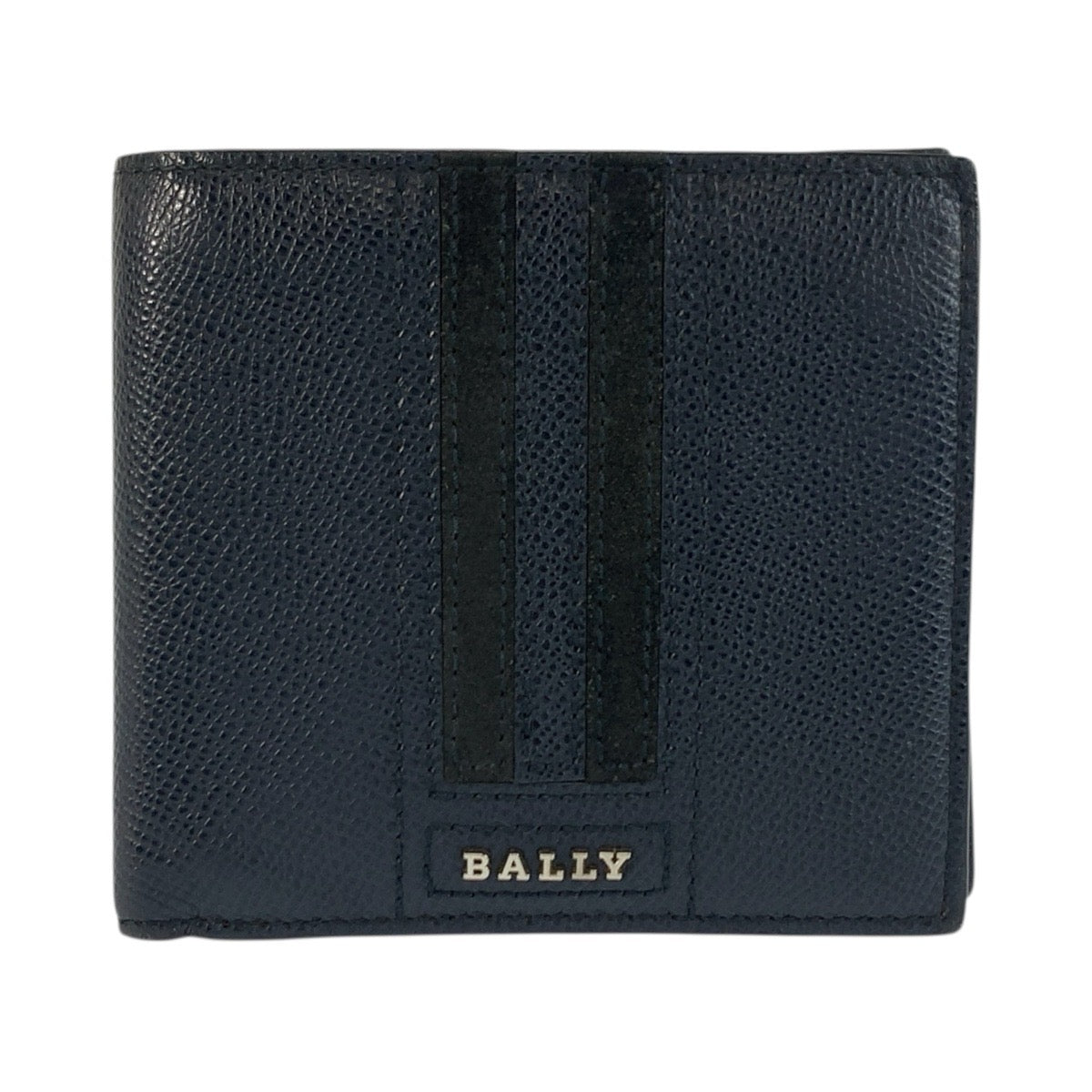 25999
BALLY バリー ネイビー シルバー金具 レザー 折り財布 コンパクトウォレット メンズ ABP9