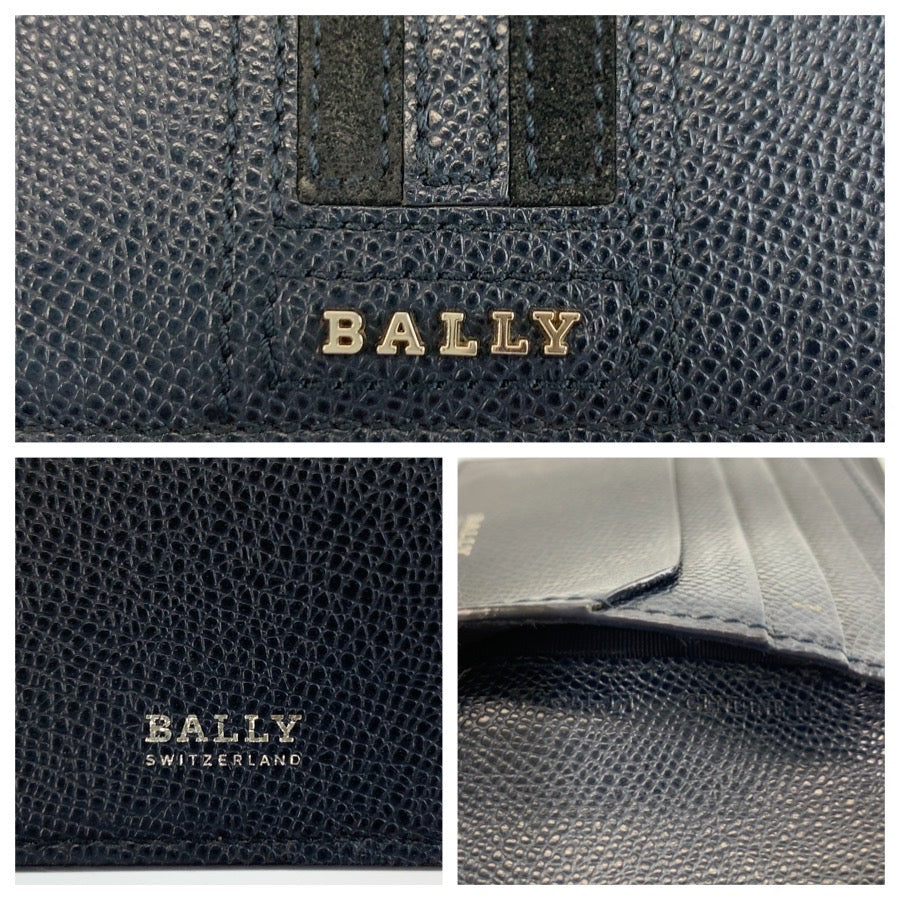 25999
BALLY バリー ネイビー シルバー金具 レザー 折り財布 コンパクトウォレット メンズ ABP9