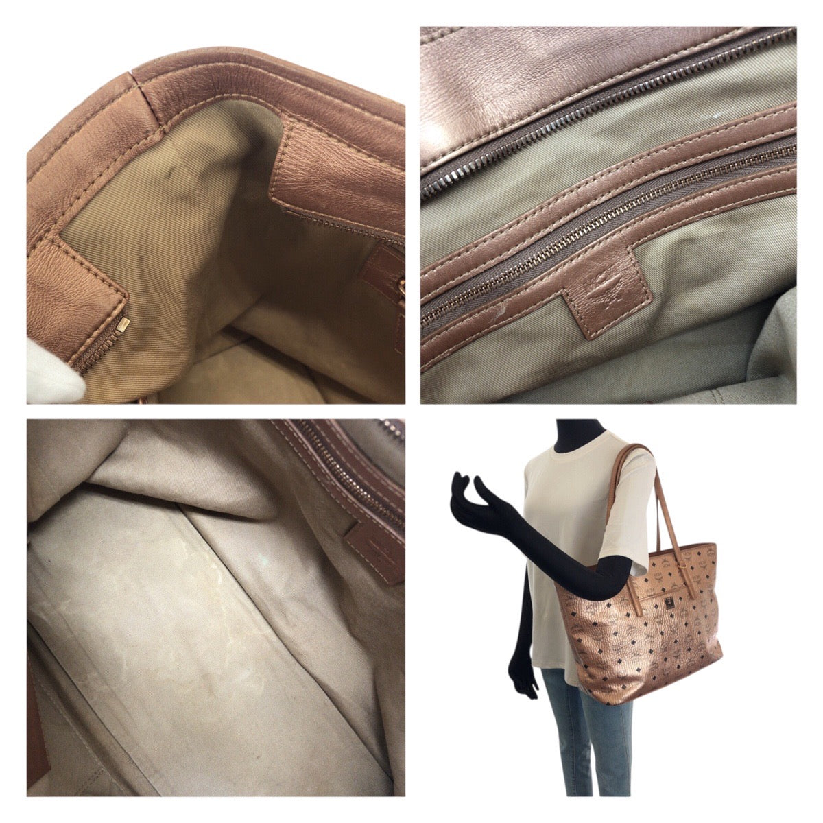 26001
MCM エム シー エム ヴィセトス Anya シャンパンゴールド ゴールド金具 PVC / レザー MWP9AVI41TC001 トートバッグ ショルダーバッグ レディース AB22