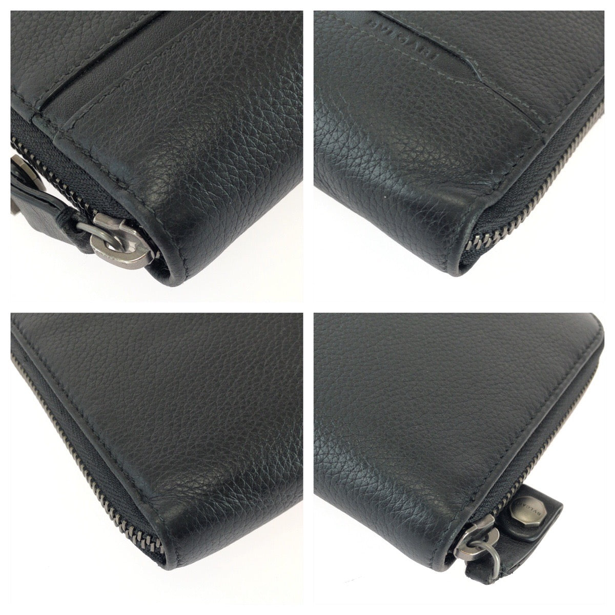 26003
BVLGARI ブルガリ OCTO ブラック 黒 レザー 長財布 ラウンドファスナー メンズ ABP21