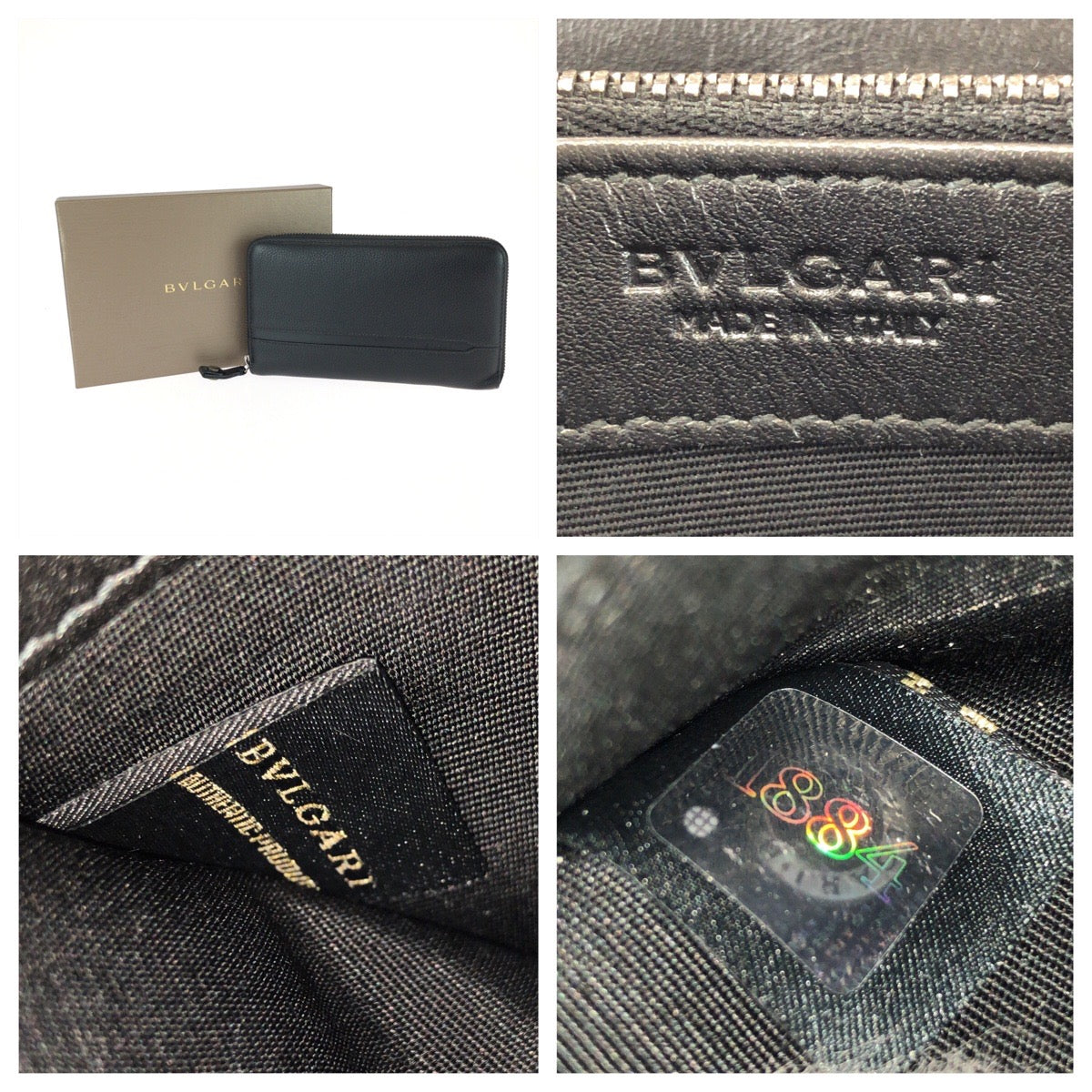 26003
BVLGARI ブルガリ OCTO ブラック 黒 レザー 長財布 ラウンドファスナー メンズ ABP21