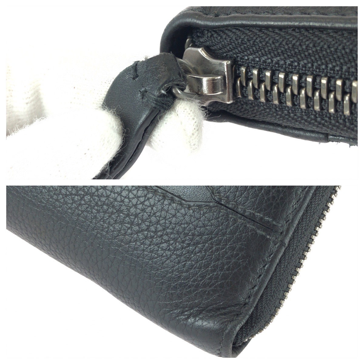 26003
BVLGARI ブルガリ OCTO ブラック 黒 レザー 長財布 ラウンドファスナー メンズ ABP21