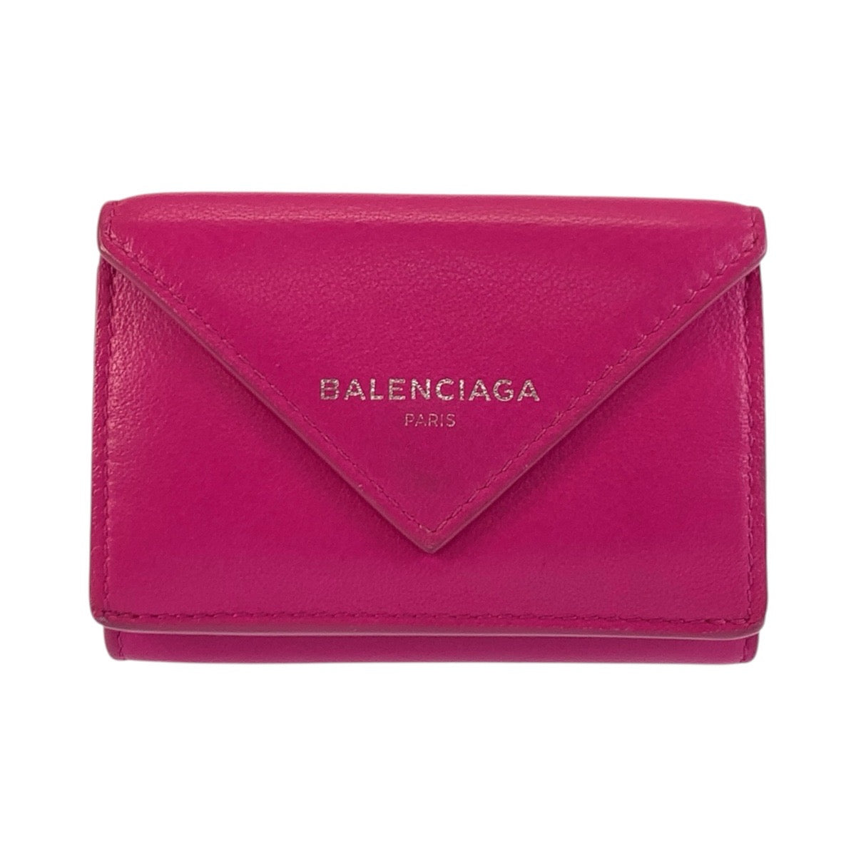 26008
BALENCIAGA バレンシアガ ペーパー ピンク レザー 391446 折り財布 コンパクトウォレット レディース ABP14