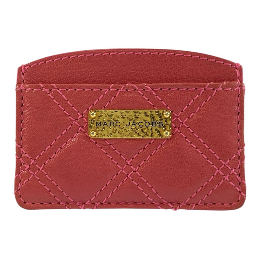 26009
MARC JACOBS マークジェイコブス キルティング ピンク ゴールド金具 レザー カードケース 名刺入れ レディース A2