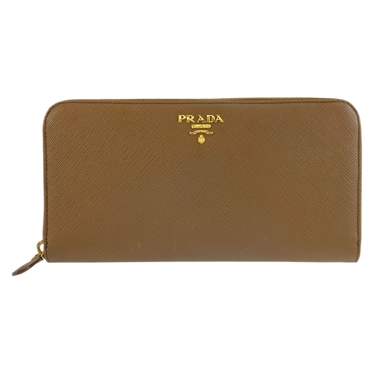 26014
PRADA プラダ サフィアーノ ブラウン ゴールド金具 レザー 長財布 ロングウォレット レディース A