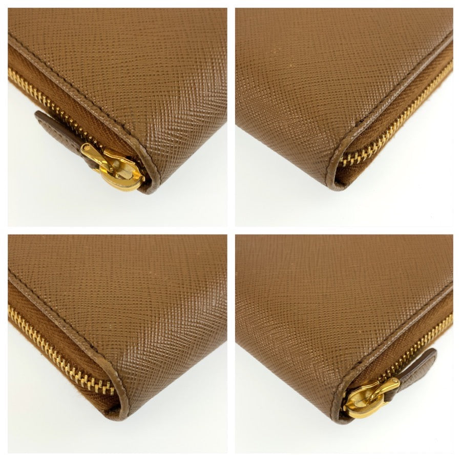 26014
PRADA プラダ サフィアーノ ブラウン ゴールド金具 レザー 長財布 ロングウォレット レディース A