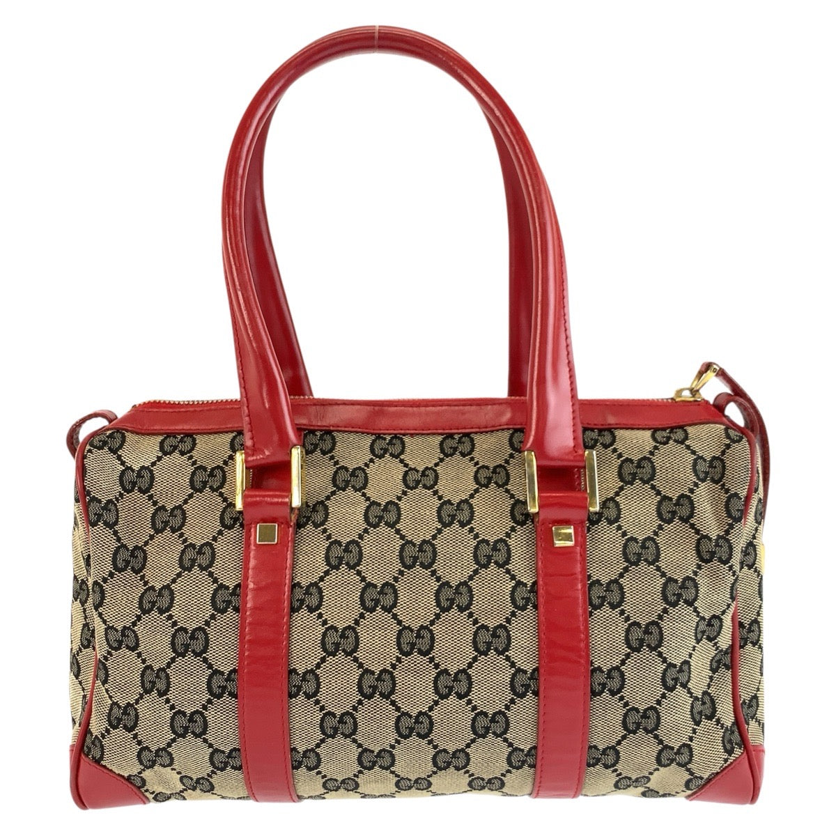 26017
GUCCI グッチ レッド ゴールド金具 GGキャンバス / レザー 001 0851 ハンドバッグ ボストンバッグ レディース AB35
