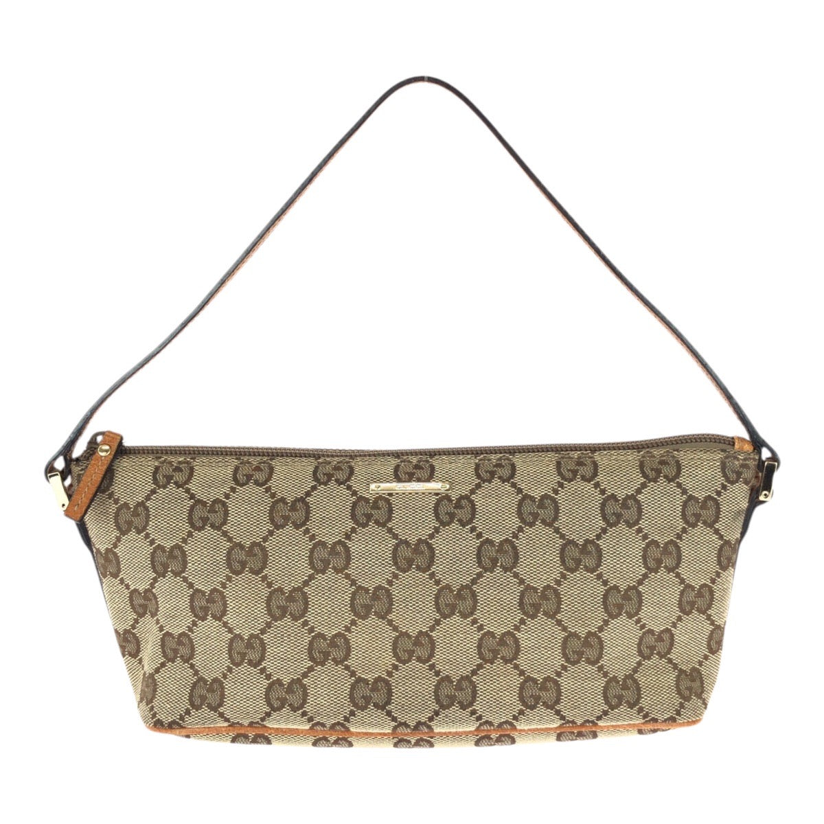 26018
GUCCI グッチ ヴィンテージ ベージュ ゴールド金具 GGキャンバス / レザー 07198 ハンドバッグ ポーチ レディース ABP35