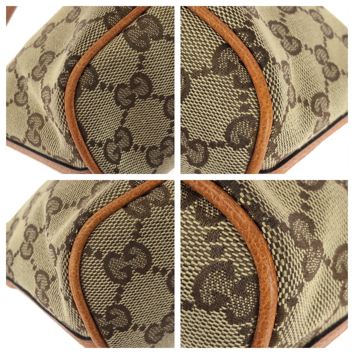 26018
GUCCI グッチ ヴィンテージ ベージュ ゴールド金具 GGキャンバス / レザー 07198 ハンドバッグ ポーチ レディース ABP35