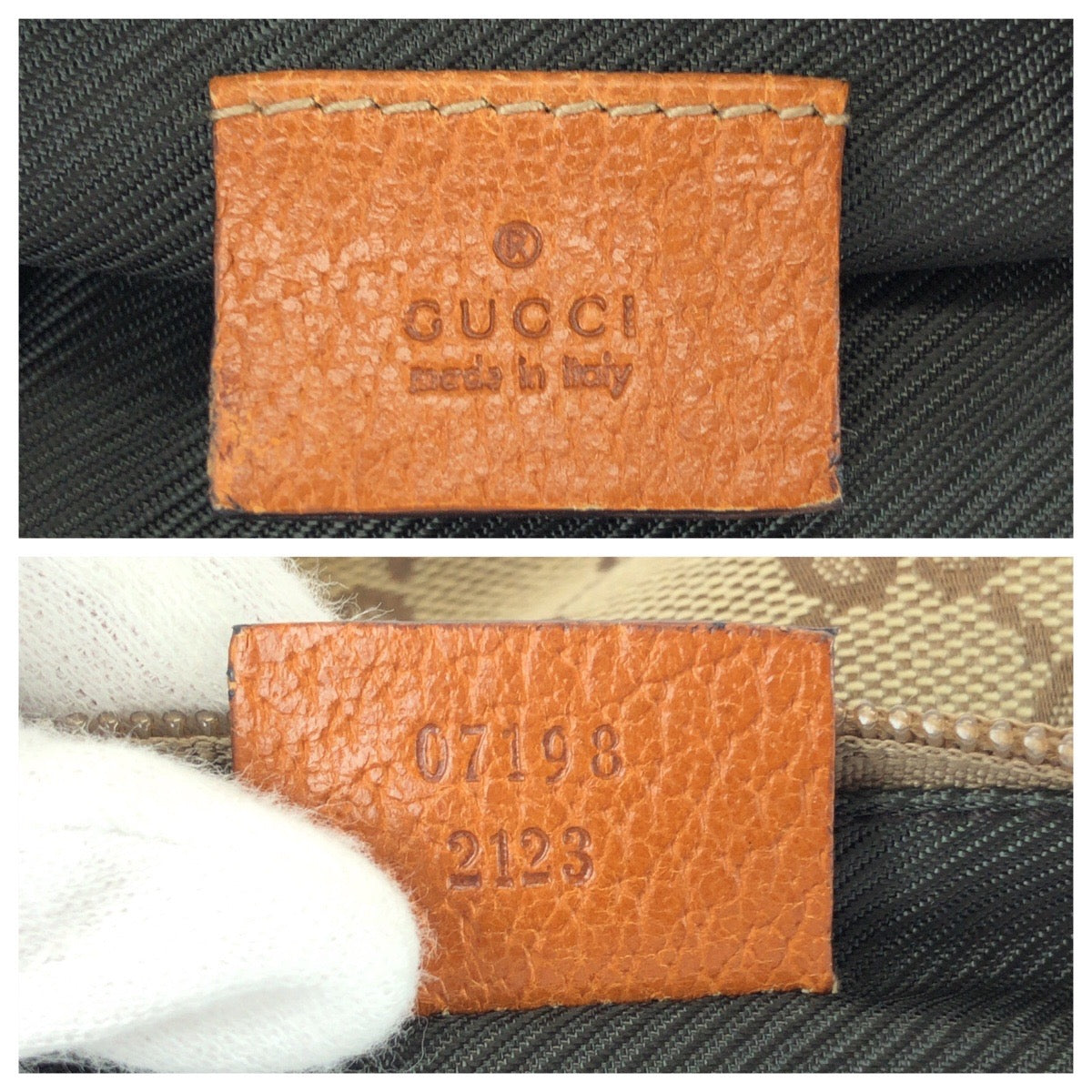26018
GUCCI グッチ ヴィンテージ ベージュ ゴールド金具 GGキャンバス / レザー 07198 ハンドバッグ ポーチ レディース ABP35