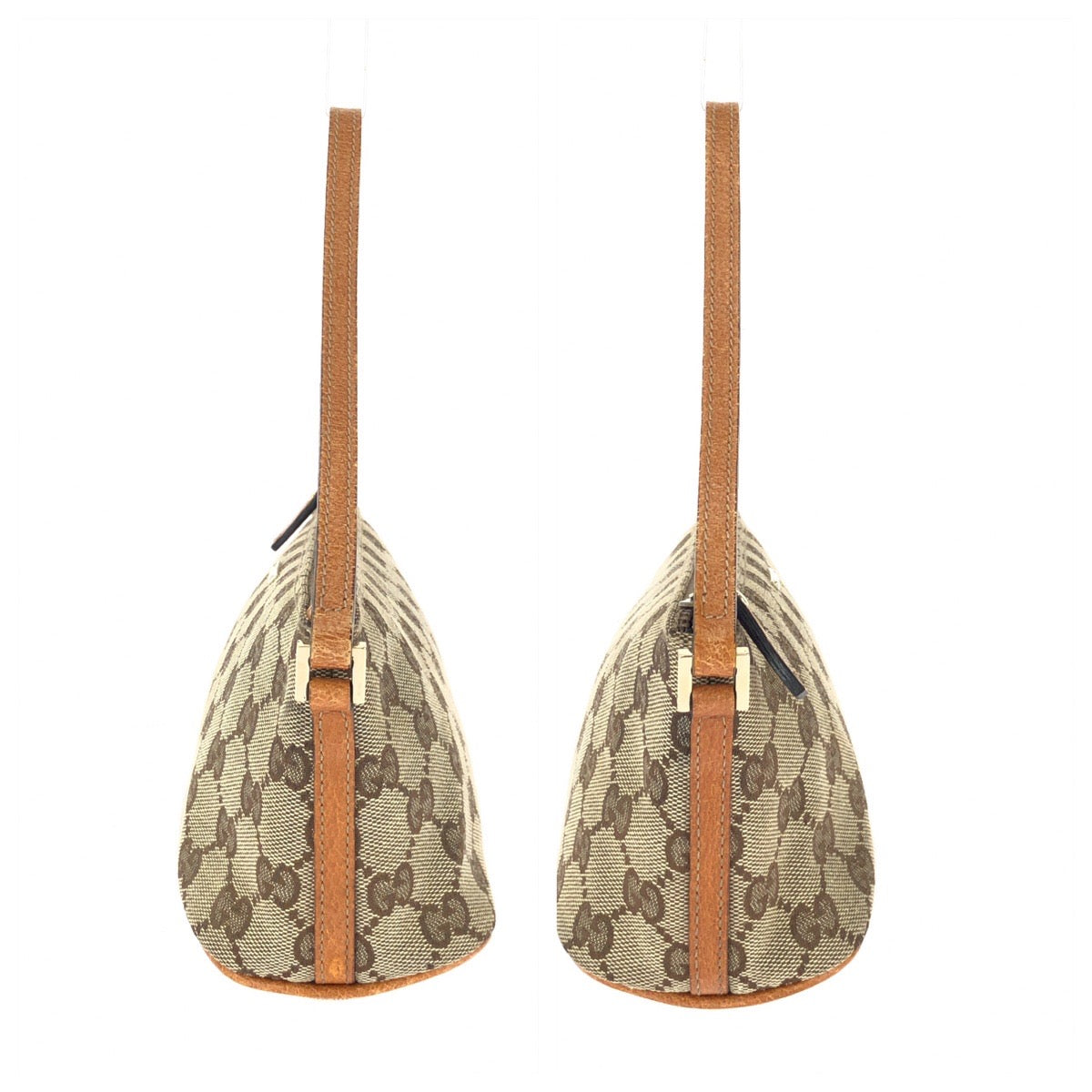 26018
GUCCI グッチ ヴィンテージ ベージュ ゴールド金具 GGキャンバス / レザー 07198 ハンドバッグ ポーチ レディース ABP35