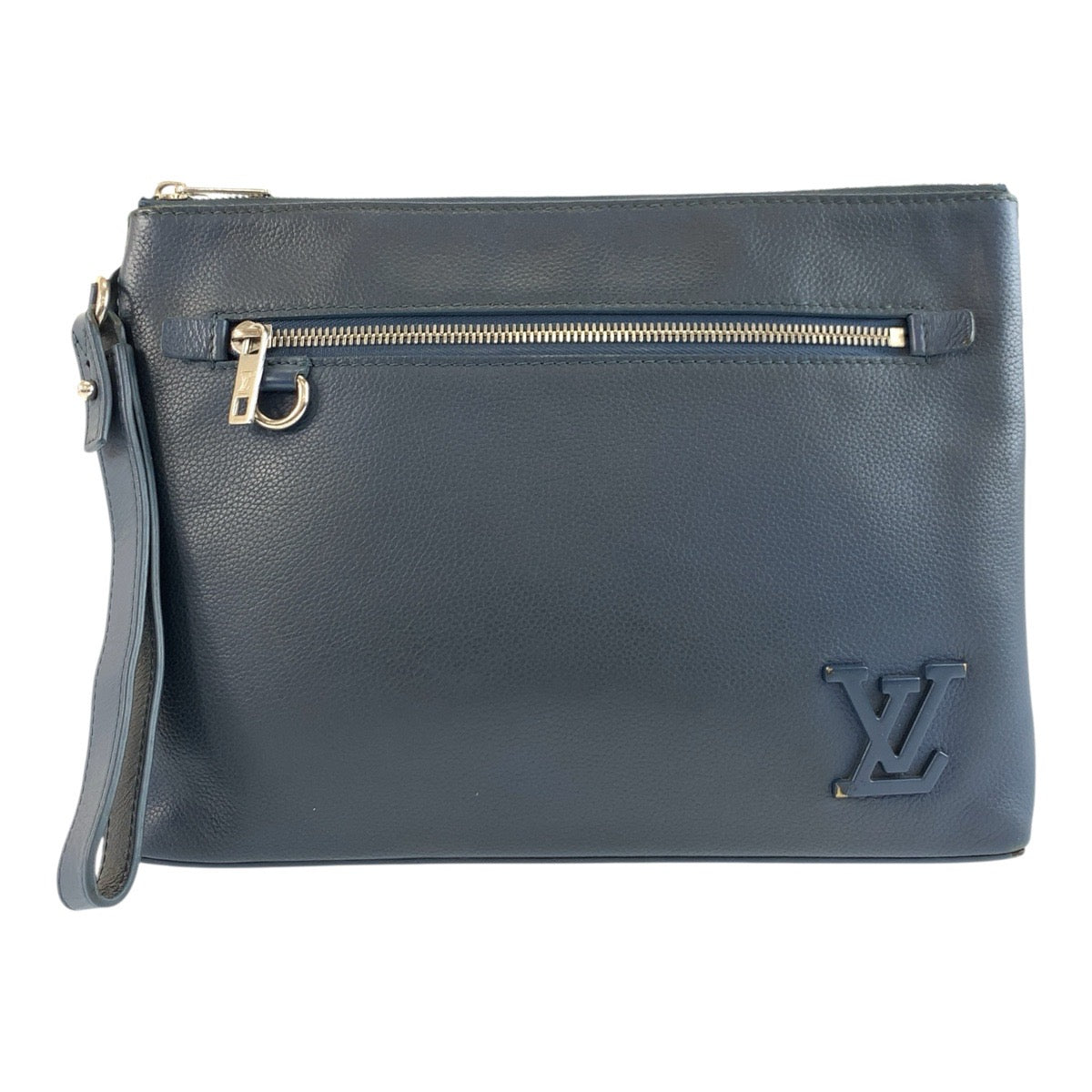 26020
LOUIS VUITTON ルイヴィトン LV アエログラム ポシェット IPAD ブルー シルバー金具 レザー M81029 クラッチバッグ セカンドバッグ メンズ AB49