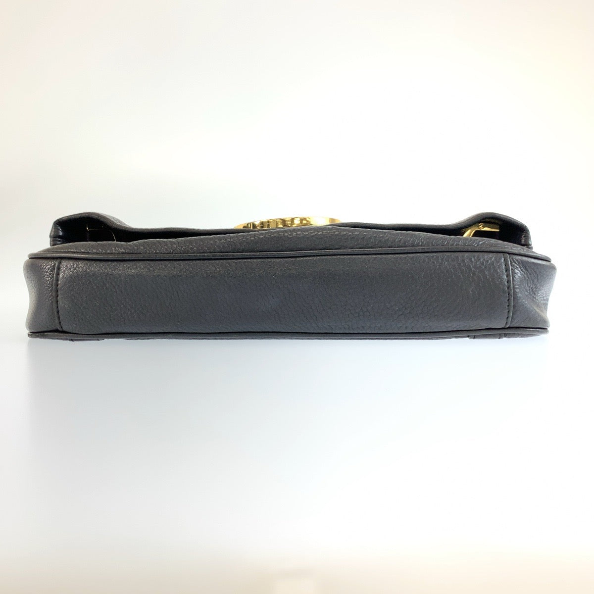 26023
Tory Burch トリーバーチ アマンダ フォールドオーバー ブラック 黒 ゴールド金具 レザー ショルダーバッグ クラッチバッグ レディース AB8