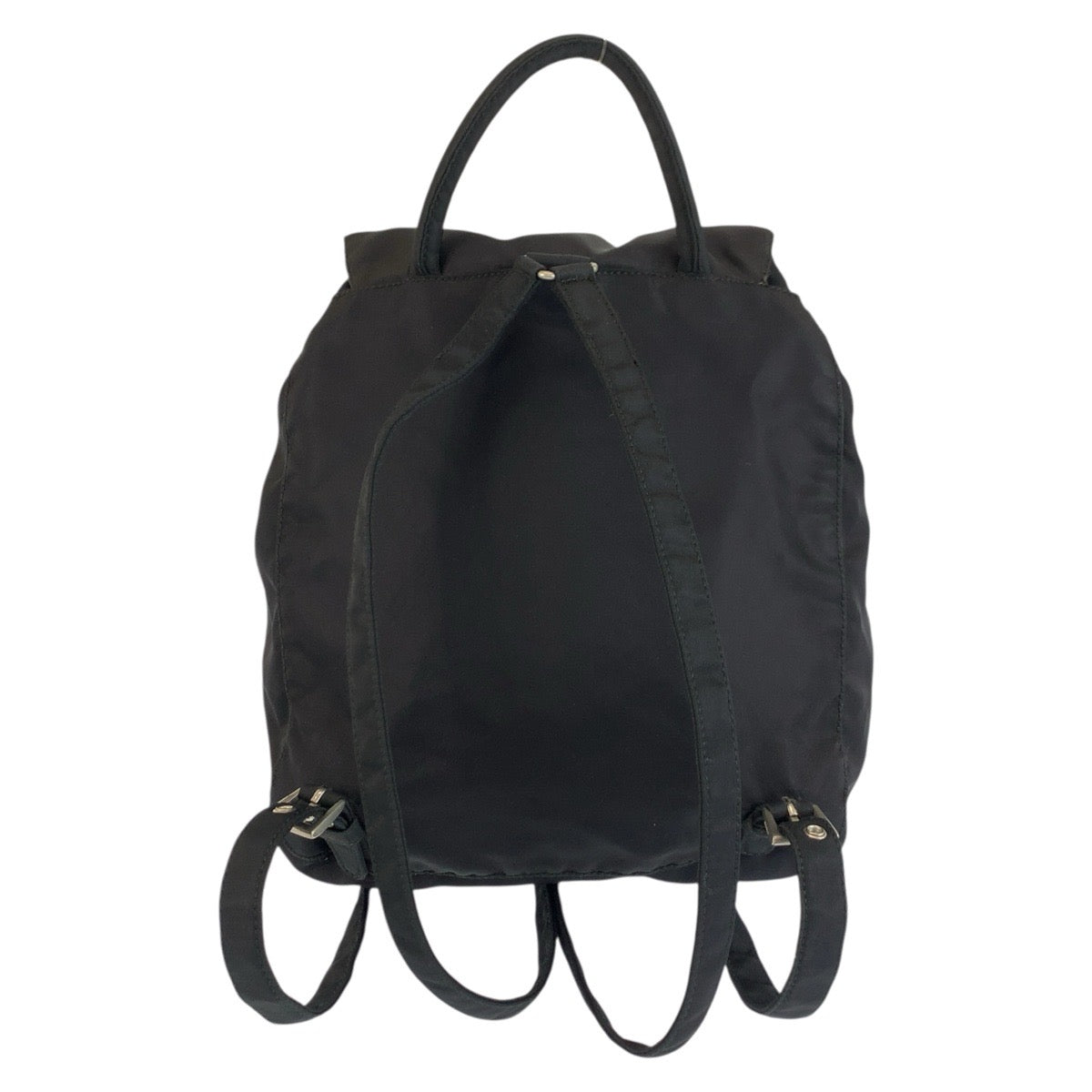 26025
PRADA プラダ テスート 三角ロゴプレート ブラック 黒 シルバー金具 ナイロン リュックサック バックパック レディース AB28