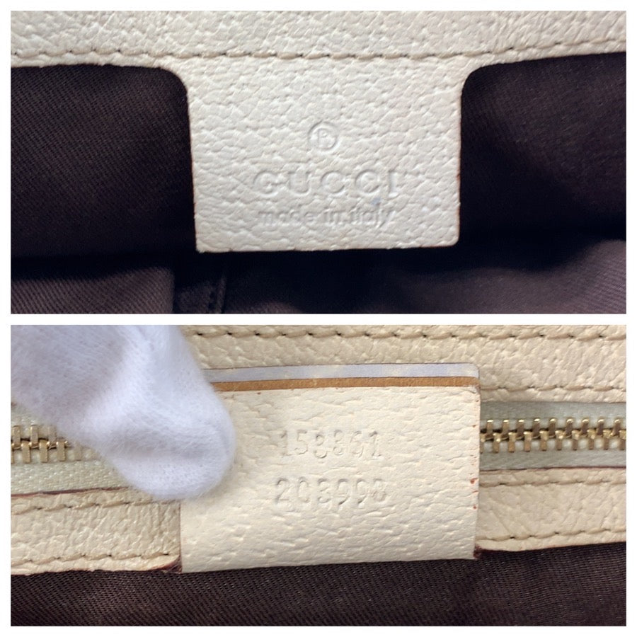 26027
GUCCI グッチ ベージュ アイボリー ゴールド金具 GGキャンバス / レザー 153361 トートバッグ ショルダーバッグ レディース AB28