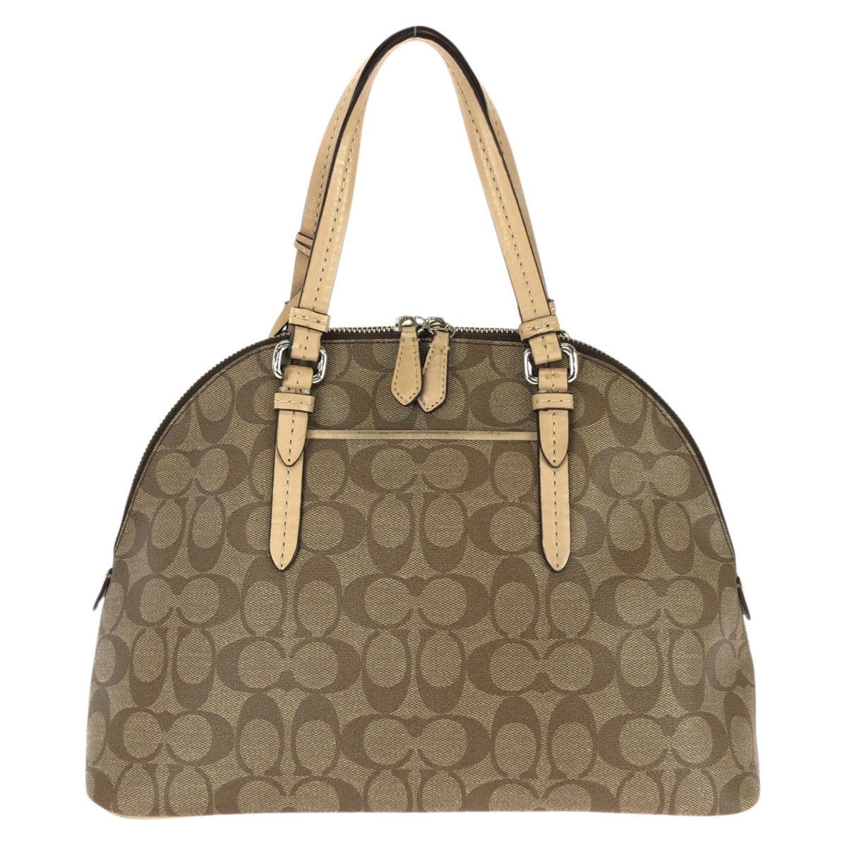 26038
COACH コーチ シグネチャー ブラウン ベージュ シルバー金具 PVC / レザー F26184 ハンドバッグ レディース ABP8