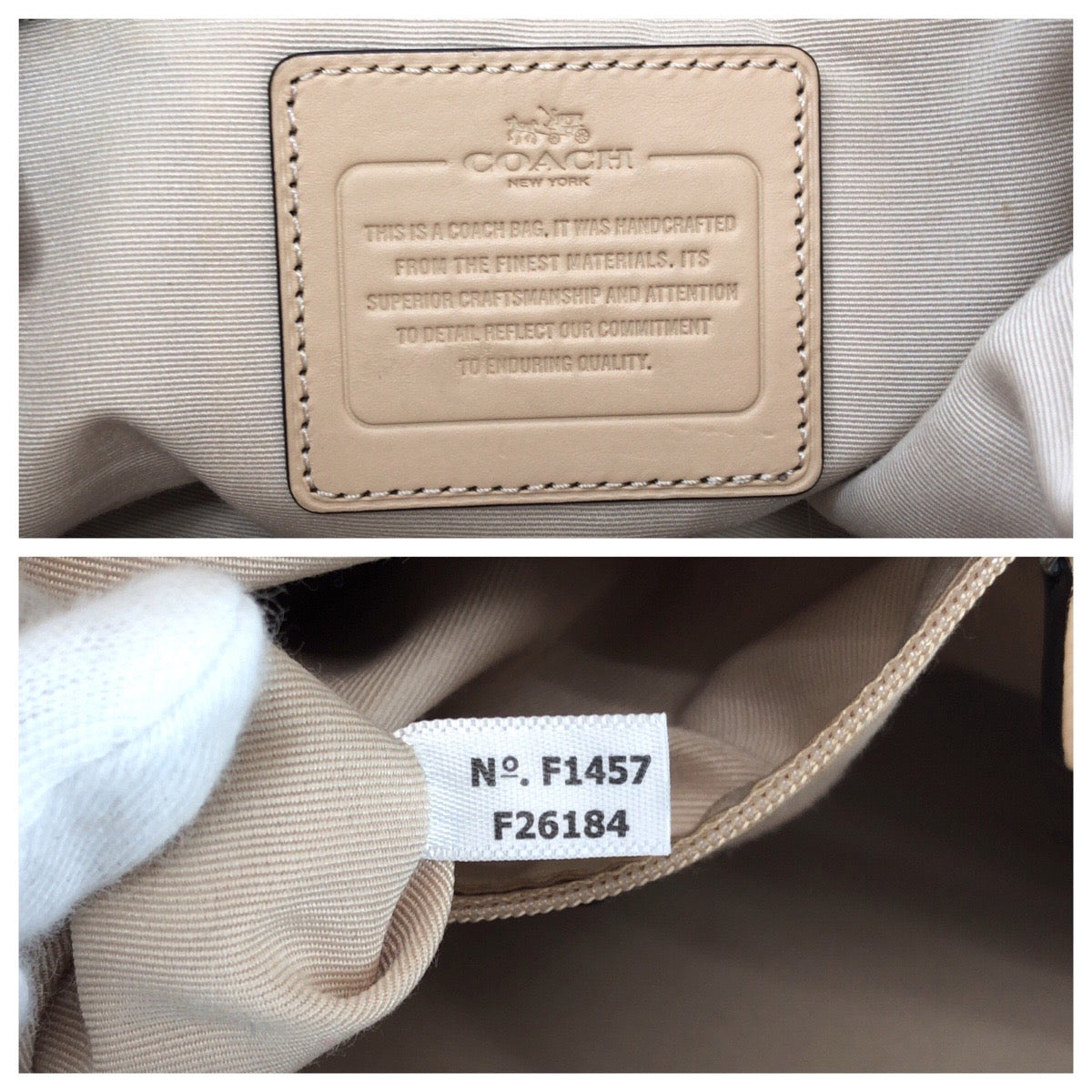 26038
COACH コーチ シグネチャー ブラウン ベージュ シルバー金具 PVC / レザー F26184 ハンドバッグ レディース ABP8