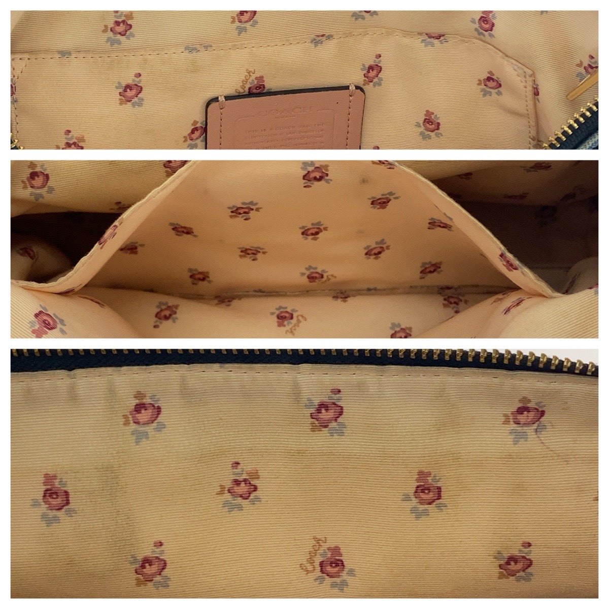 26041
COACH コーチ ミニ エマ サッチェル ブルー ネイビー ゴールド金具 レザー / デニム F44719 ハンドバッグ ショルダーバッグ レディース AB5