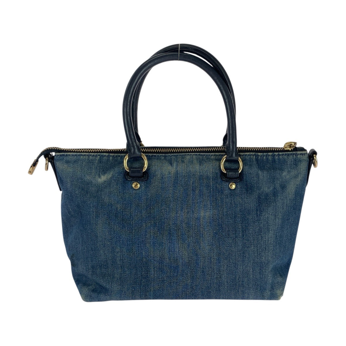 26041
COACH コーチ ミニ エマ サッチェル ブルー ネイビー ゴールド金具 レザー / デニム F44719 ハンドバッグ ショルダーバッグ レディース AB5