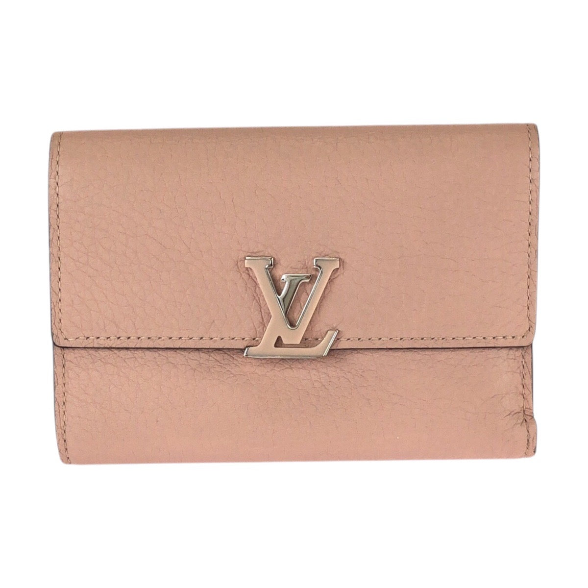 26046
LOUIS VUITTON ルイヴィトン ポルトフォイユ・カプシーヌ コンパクト ピンク シルバー金具 レザー M62156 折財布 コンパクトウォレット レディース ABP30