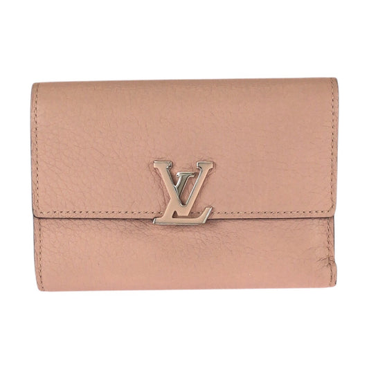 26046
LOUIS VUITTON ルイヴィトン ポルトフォイユ・カプシーヌ コンパクト ピンク シルバー金具 レザー M62156 折財布 コンパクトウォレット レディース ABP30