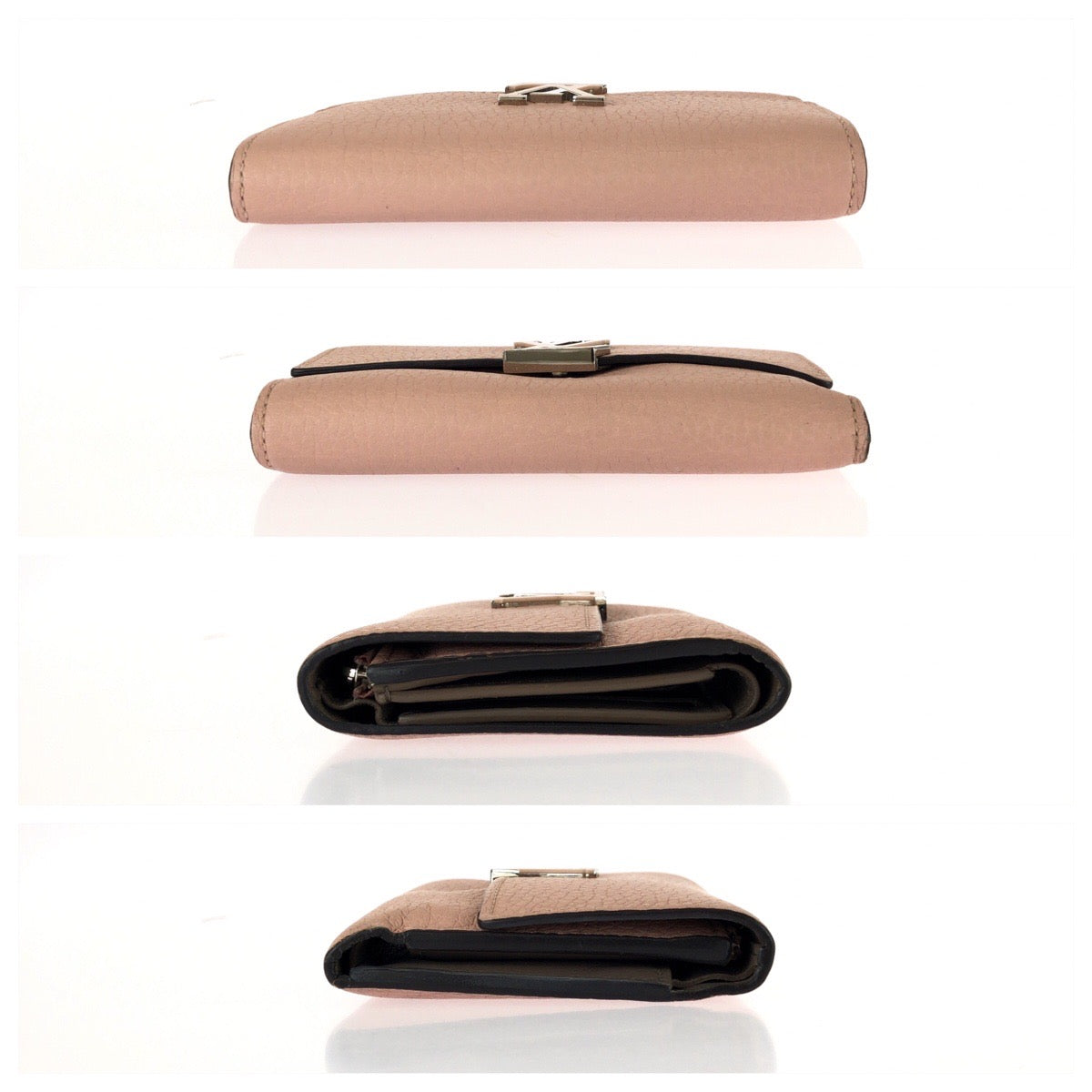 26046
LOUIS VUITTON ルイヴィトン ポルトフォイユ・カプシーヌ コンパクト ピンク シルバー金具 レザー M62156 折財布 コンパクトウォレット レディース ABP30