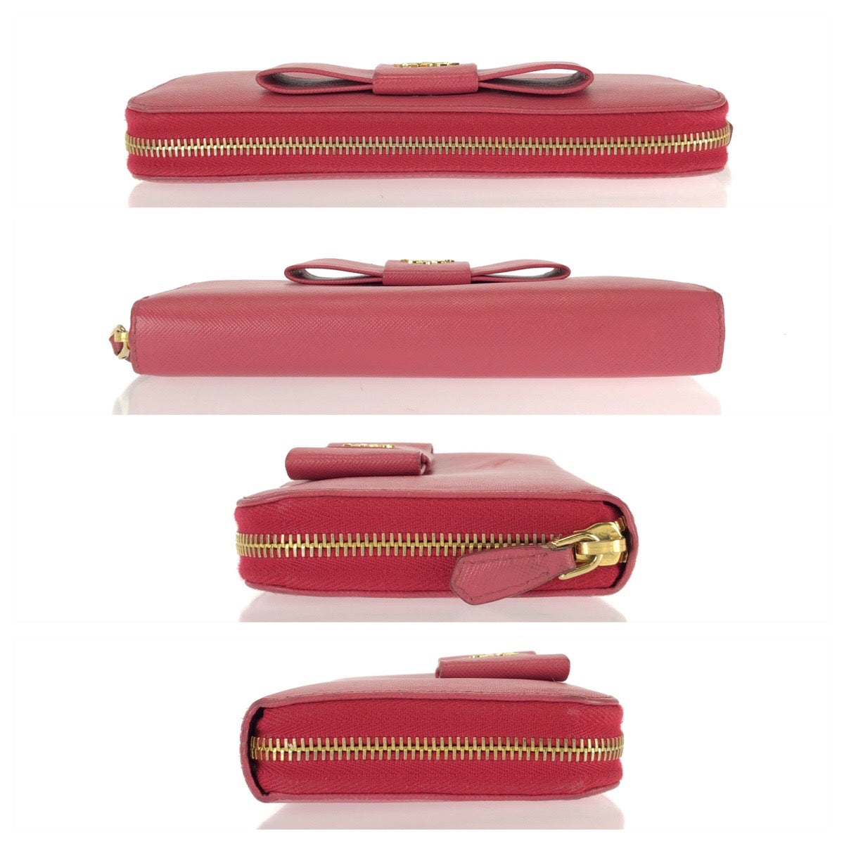 26049
PRADA プラダ サフィアーノ フィオッコ ピンク ゴールド金具 レザー 長財布 ラウンドファスナー レディース AB21