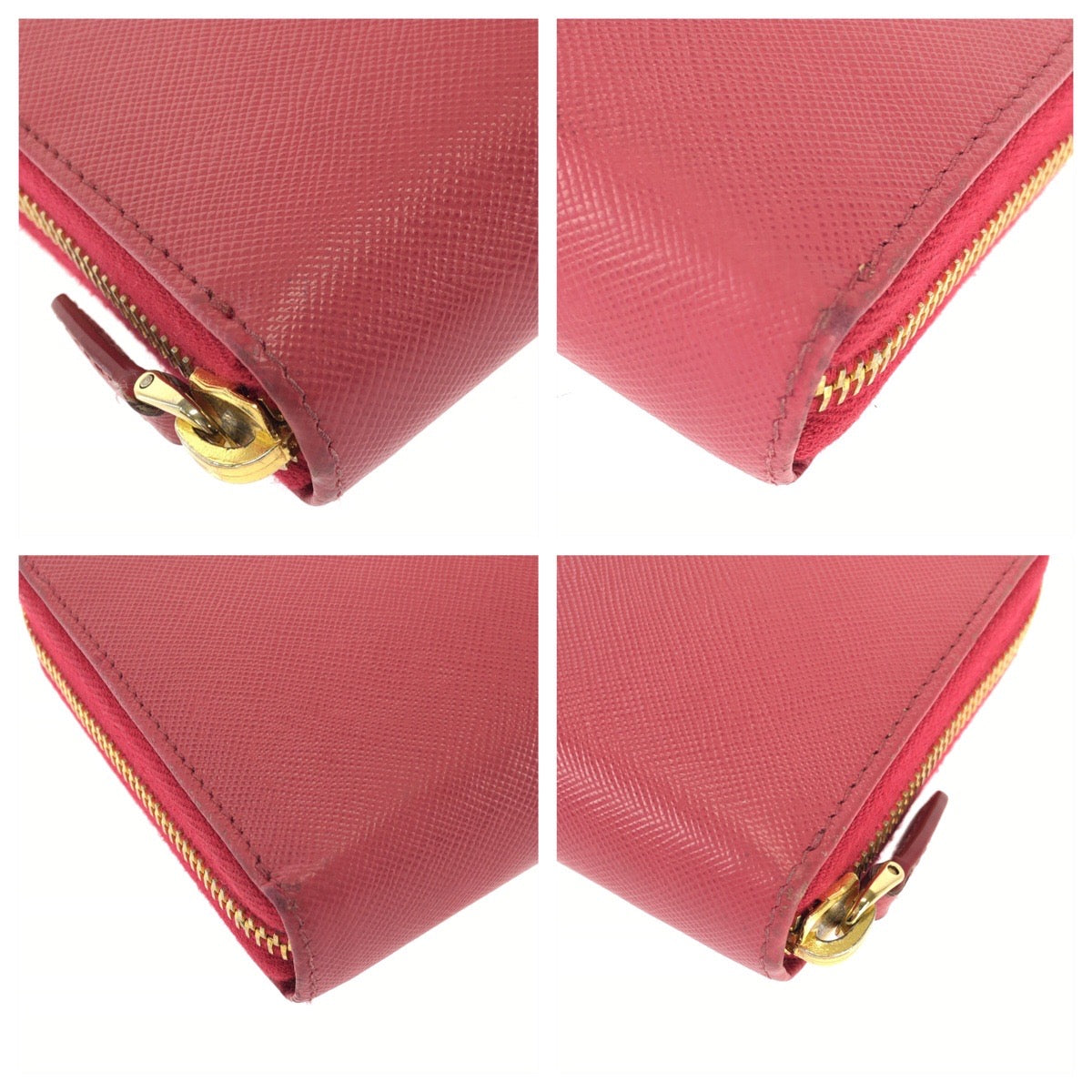 26049
PRADA プラダ サフィアーノ フィオッコ ピンク ゴールド金具 レザー 長財布 ラウンドファスナー レディース AB21