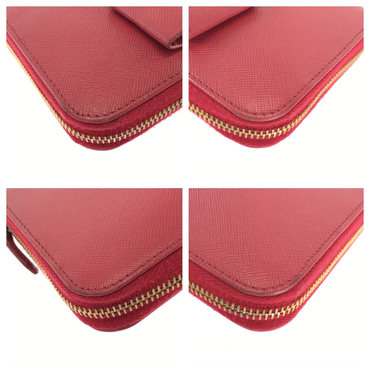 26049
PRADA プラダ サフィアーノ フィオッコ ピンク ゴールド金具 レザー 長財布 ラウンドファスナー レディース AB21