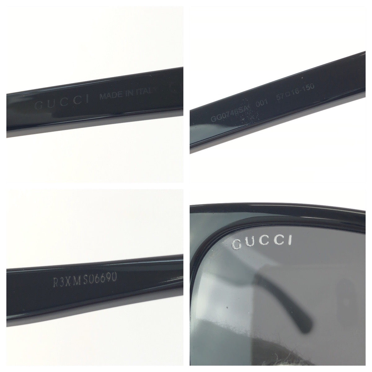 26051
GUCCI グッチ シェリーライン ロゴプレート サイズ57□16 ブラック 黒 ゴールド金具 プラスチック / メタル GG0746SA サングラス 男女兼用 スクエア メンズ ABP15