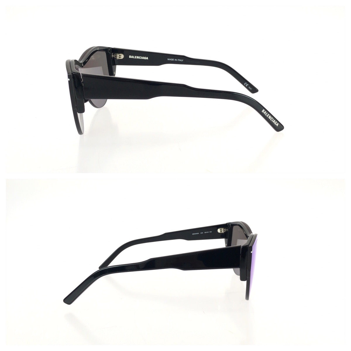 26052
BALENCIAGA バレンシアガ ブルー ブラック シルバー金具 プラスチック BB0004SA 009 サングラス 男女兼用 フォックス レディース ABP28