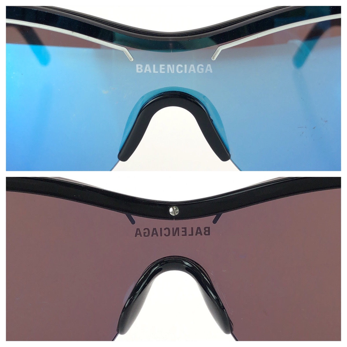 26052
BALENCIAGA バレンシアガ ブルー ブラック シルバー金具 プラスチック BB0004SA 009 サングラス 男女兼用 フォックス レディース ABP28