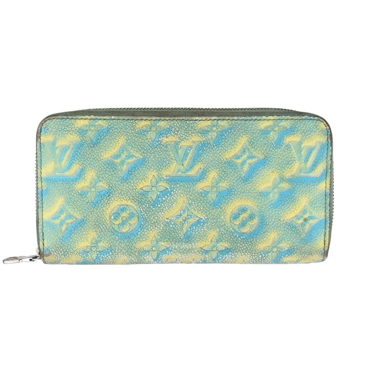 26053
LOUIS VUITTON ルイヴィトン モノグラム アンプラント サマー スターダスト ブルー イエロー シルバー金具 レザー M81466 長財布 ラウンドファスナー レディース AB28