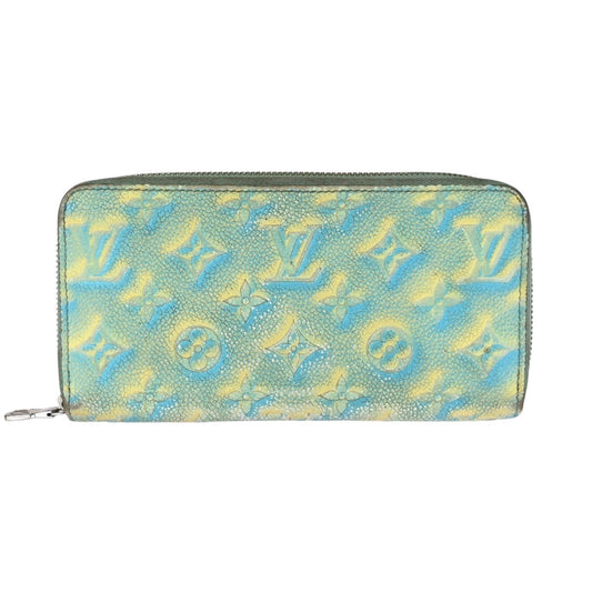 26053
LOUIS VUITTON ルイヴィトン モノグラム アンプラント サマー スターダスト ブルー イエロー シルバー金具 レザー M81466 長財布 ラウンドファスナー レディース AB28