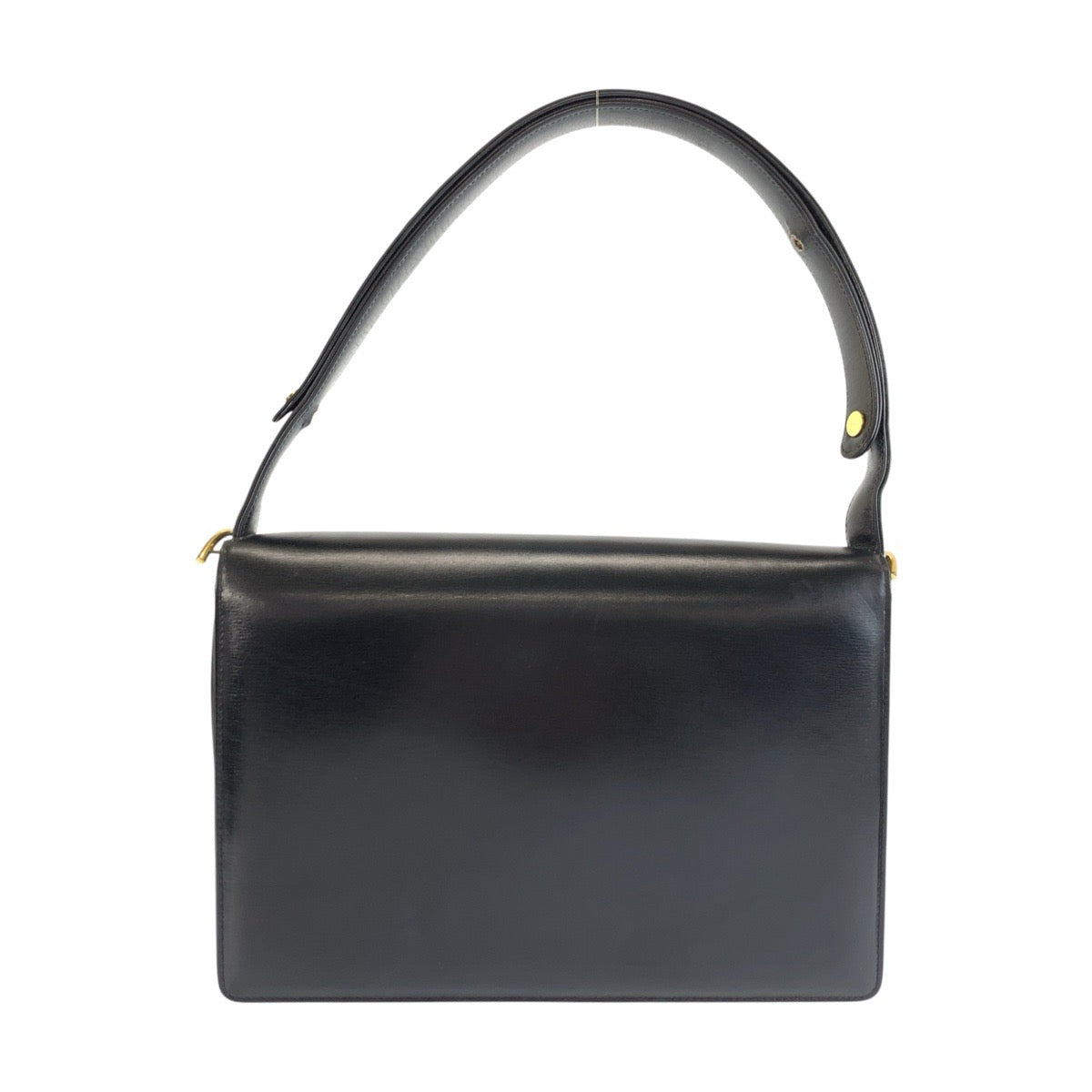 26054
CELINE セリーヌ ヴィンテージ 馬車金具 ブラック 黒 ゴールド金具 レザー ハンドバッグ ショルダーバッグ レディース A56
