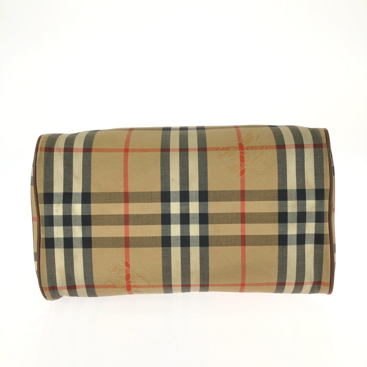 26056
BURBERRY バーバリー ヴィンテージ チェック柄 ベージュ ブラウン ゴールド金具 キャンバス / レザー ハンドバッグ ミニボストンバッグ レディース ABP28