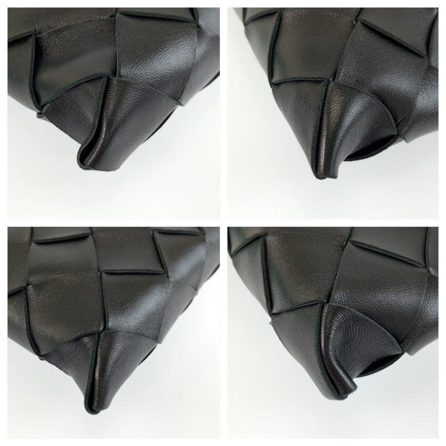 26065
BOTTEGAVENETA ボッテガヴェネタ イントレチャート ブラック 黒 シルバー金具 レザー S02159603K クラッチバッグ セカンドバッグ メンズ A72