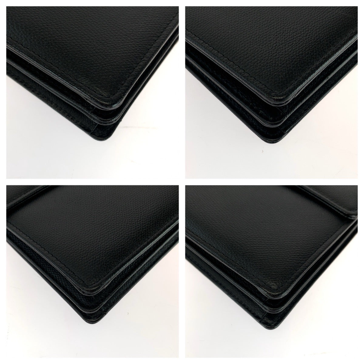 25995
YVES SAINT LAURENT イヴ サンローラン ブラック 黒 ゴールド金具 レザー クラッチバッグ セカンドバッグ メンズ AB9