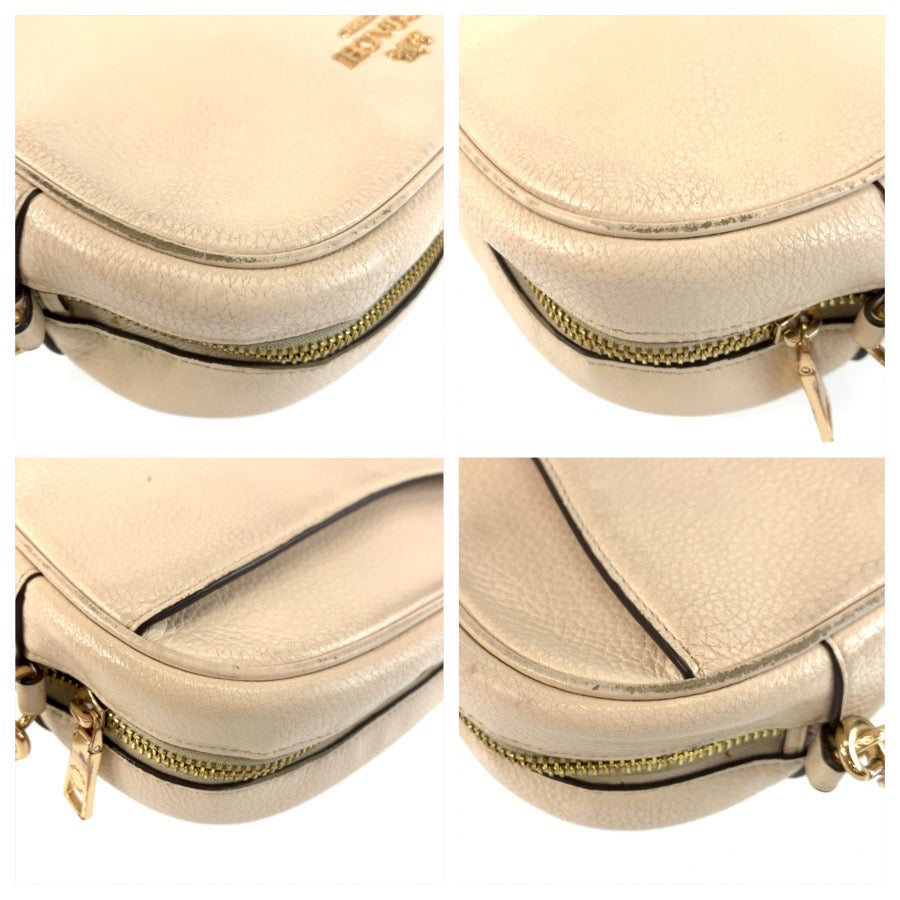 26067
COACH コーチ ホワイト クリーム ゴールド金具 レザー CA207 ショルダーバッグ メッセンジャーバッグ レディース AB3