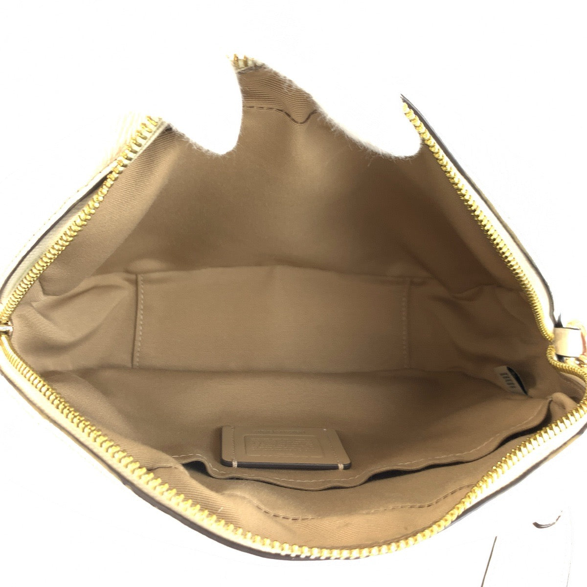26067
COACH コーチ ホワイト クリーム ゴールド金具 レザー CA207 ショルダーバッグ メッセンジャーバッグ レディース AB3