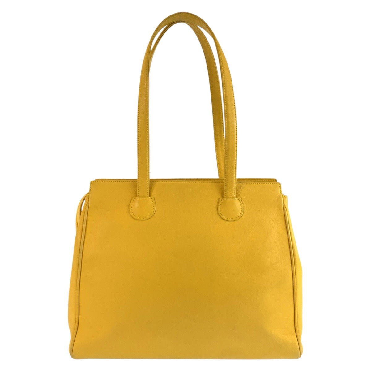 26068
Christian Dior クリスチャンディオール ヴィンテージ CDロゴ イエロー シルバー金具 レザー トートバッグ ショルダーバッグ レディース ABP42